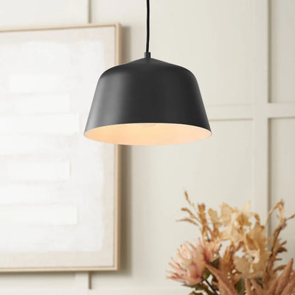Black Adjustable Retro Pendant Ceiling Light with Metal Dome Shade – Modern Hanging Suspension Lamp 122x29x29cm | Click Style