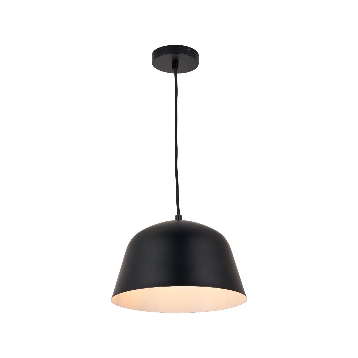 Black Adjustable Retro Pendant Ceiling Light with Metal Dome Shade – Modern Hanging Suspension Lamp 122x29x29cm | Click Style