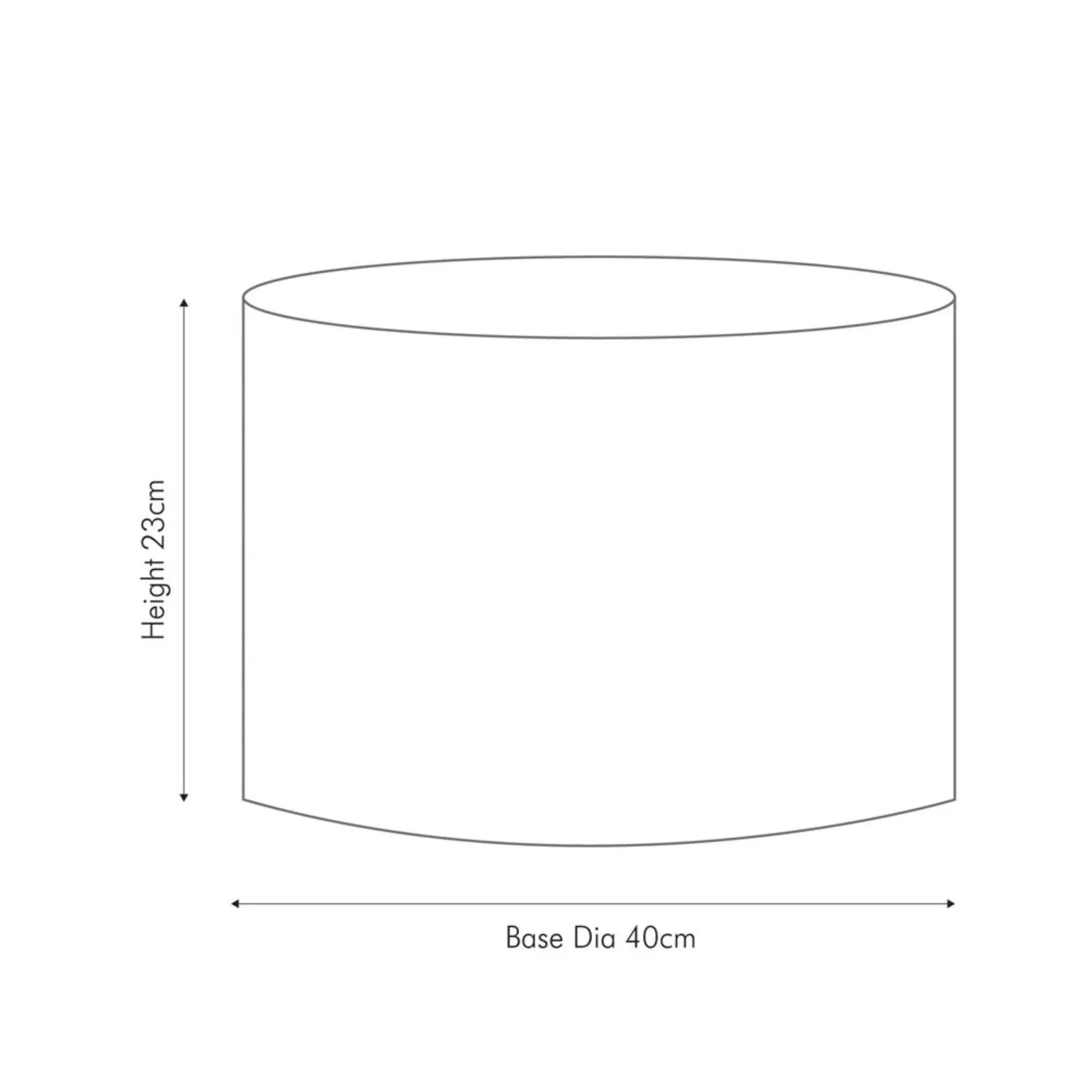 Black Raffia Drum Lampshade with Wrapped Textured Finish – Light Shade for Ceiling Table & Floor Lamps Dimensions 40cm/16in - Click Style