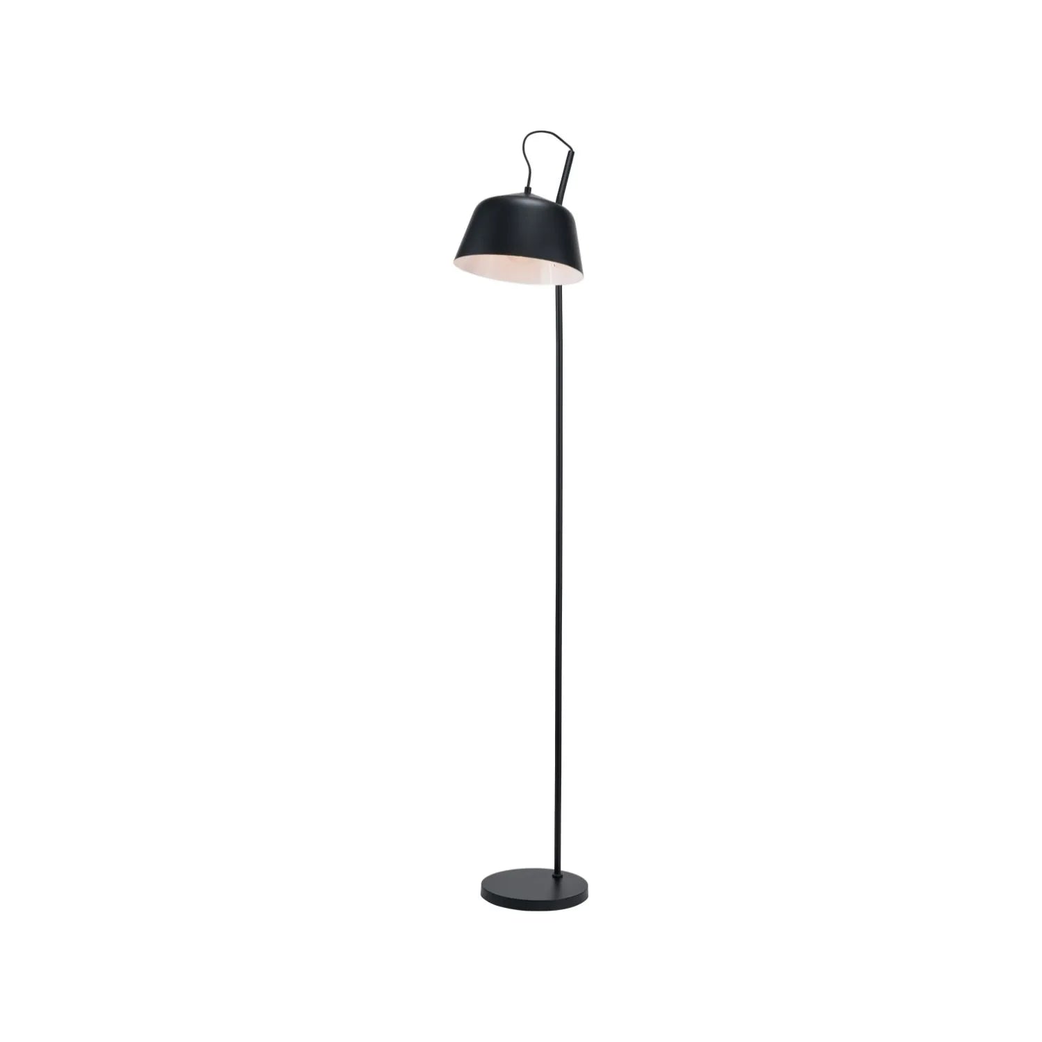 Black Retro Task Floor Lamp with Adjustable Metal Dome Shade – Modern Reading Light 172x30x38cm | Standard Lamp | Click Style