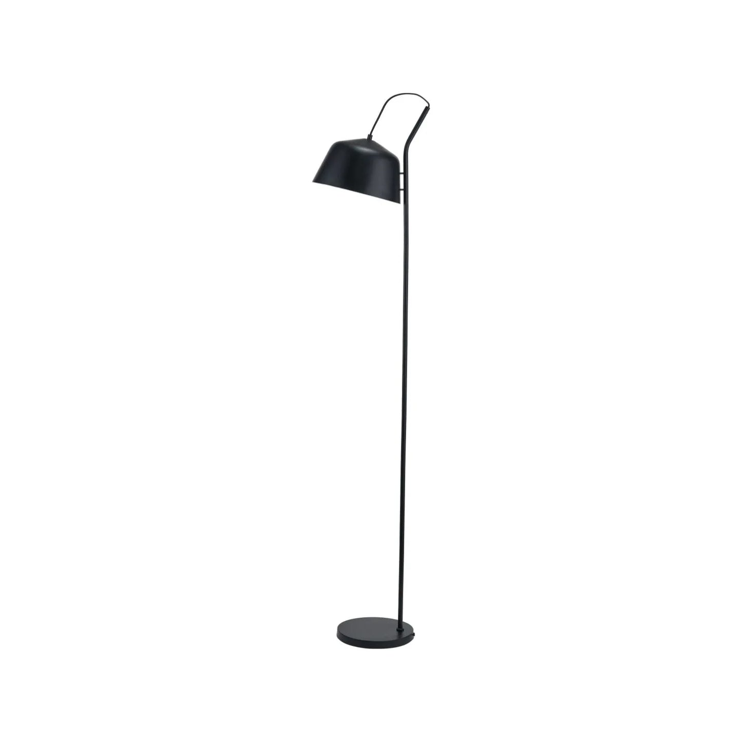 Black Retro Task Floor Lamp with Adjustable Metal Dome Shade – Modern Reading Light 172x30x38cm | Standard Lamp | Click Style