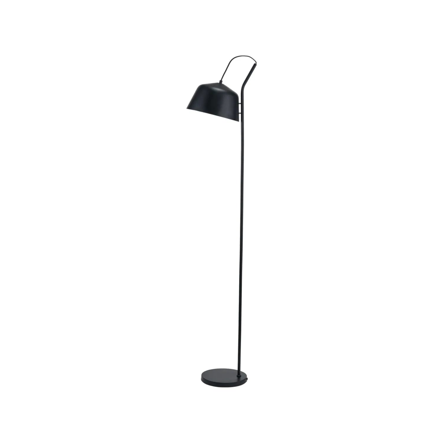 Black Retro Task Floor Lamp with Adjustable Metal Dome Shade – Modern Reading Light 172x30x38cm | Standard Lamp | Click Style