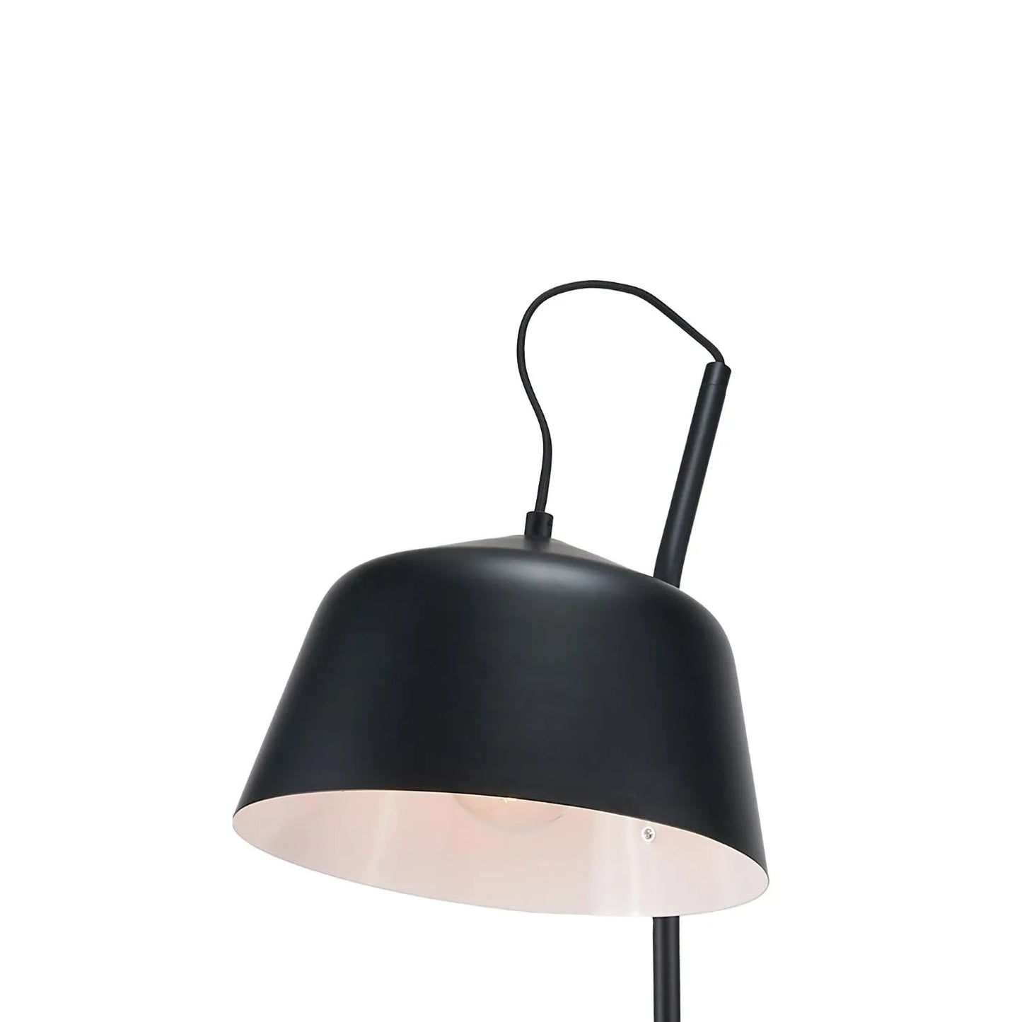 Black Retro Task Floor Lamp with Adjustable Metal Dome Shade – Modern Reading Light 172x30x38cm | Standard Lamp | Click Style