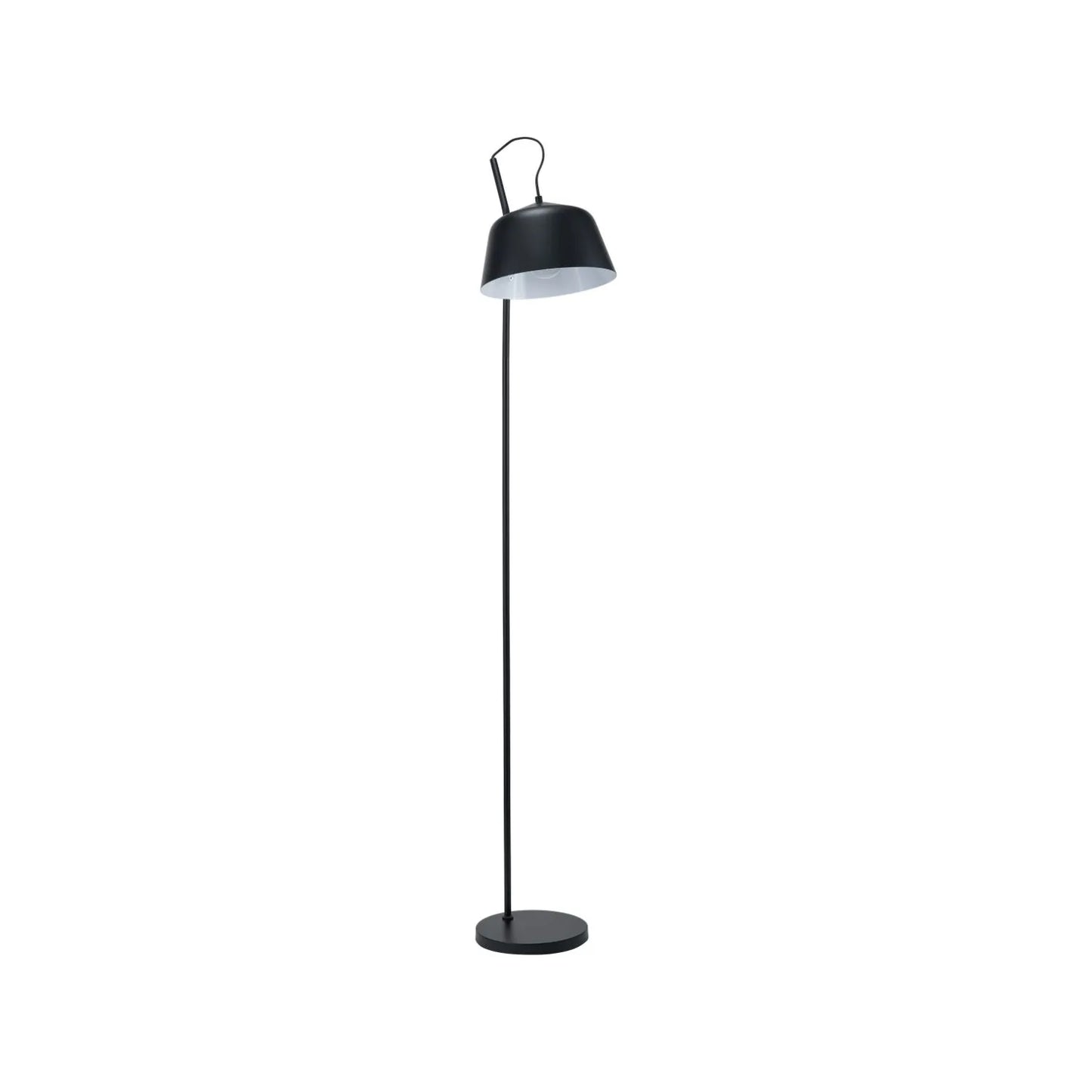 Black Retro Task Floor Lamp with Adjustable Metal Dome Shade – Modern Reading Light 172x30x38cm | Standard Lamp | Click Style