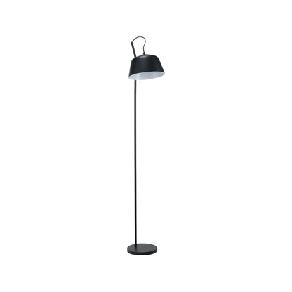 Black Retro Task Floor Lamp with Adjustable Metal Dome Shade – Modern Reading Light 172x30x38cm | Standard Lamp | Click Style