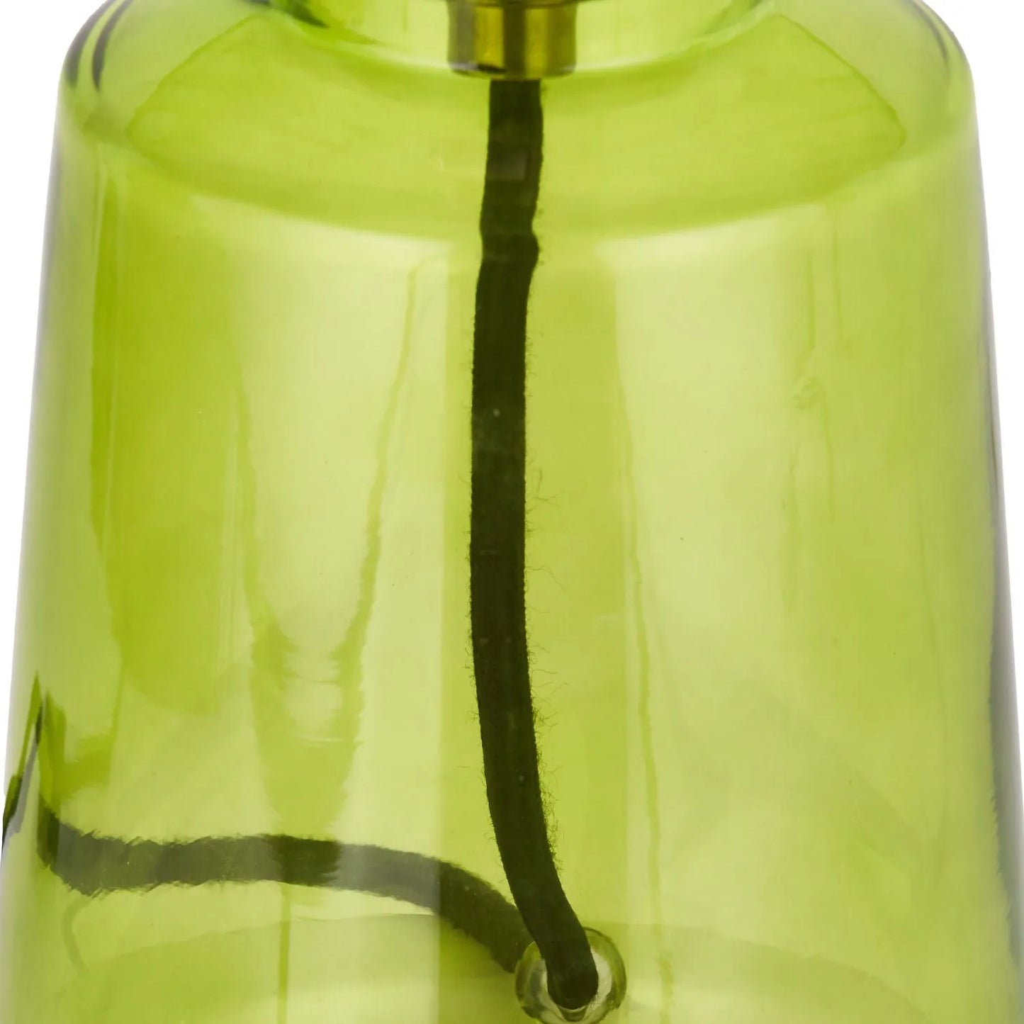 Bright Green Glass Table Lamp with Dome-Shaped Ribbed Chartreuse Glass Shade & Gold Lampholder – Retro Eclectic Bedside & Side Table Light 37x20x20cm | Click Style