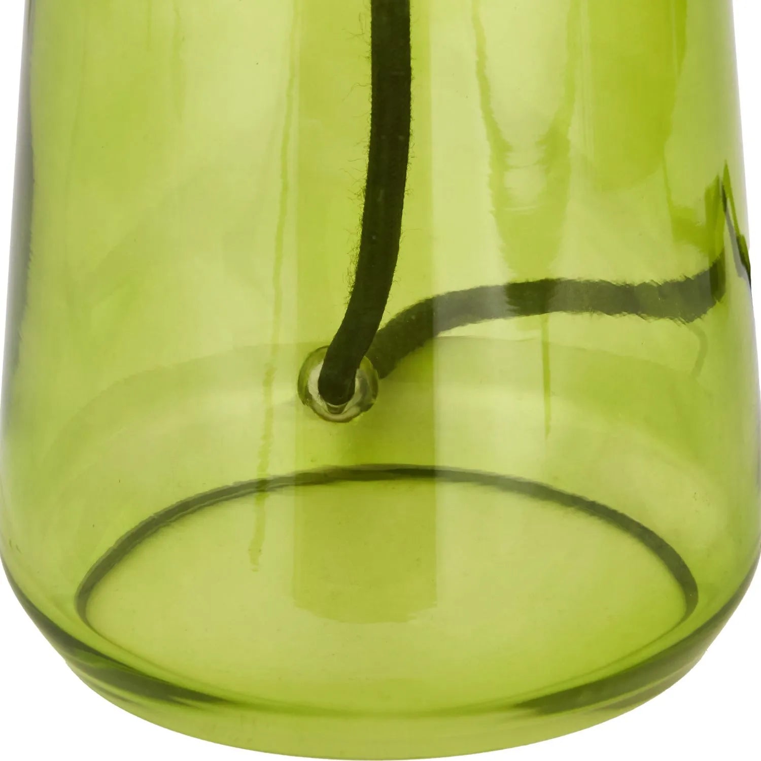 Bright Green Glass Table Lamp with Dome-Shaped Ribbed Chartreuse Glass Shade & Gold Lampholder – Retro Eclectic Bedside & Side Table Light 37x20x20cm | Click Style