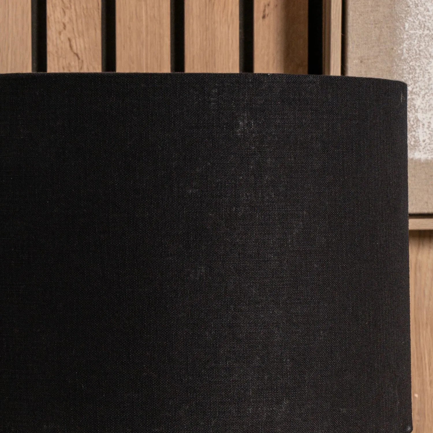 Brown & Green Aged Metal Floor Lamp with 45cm Black Self-Lined Linen Drum Shade 159x45x45cm | Click Style