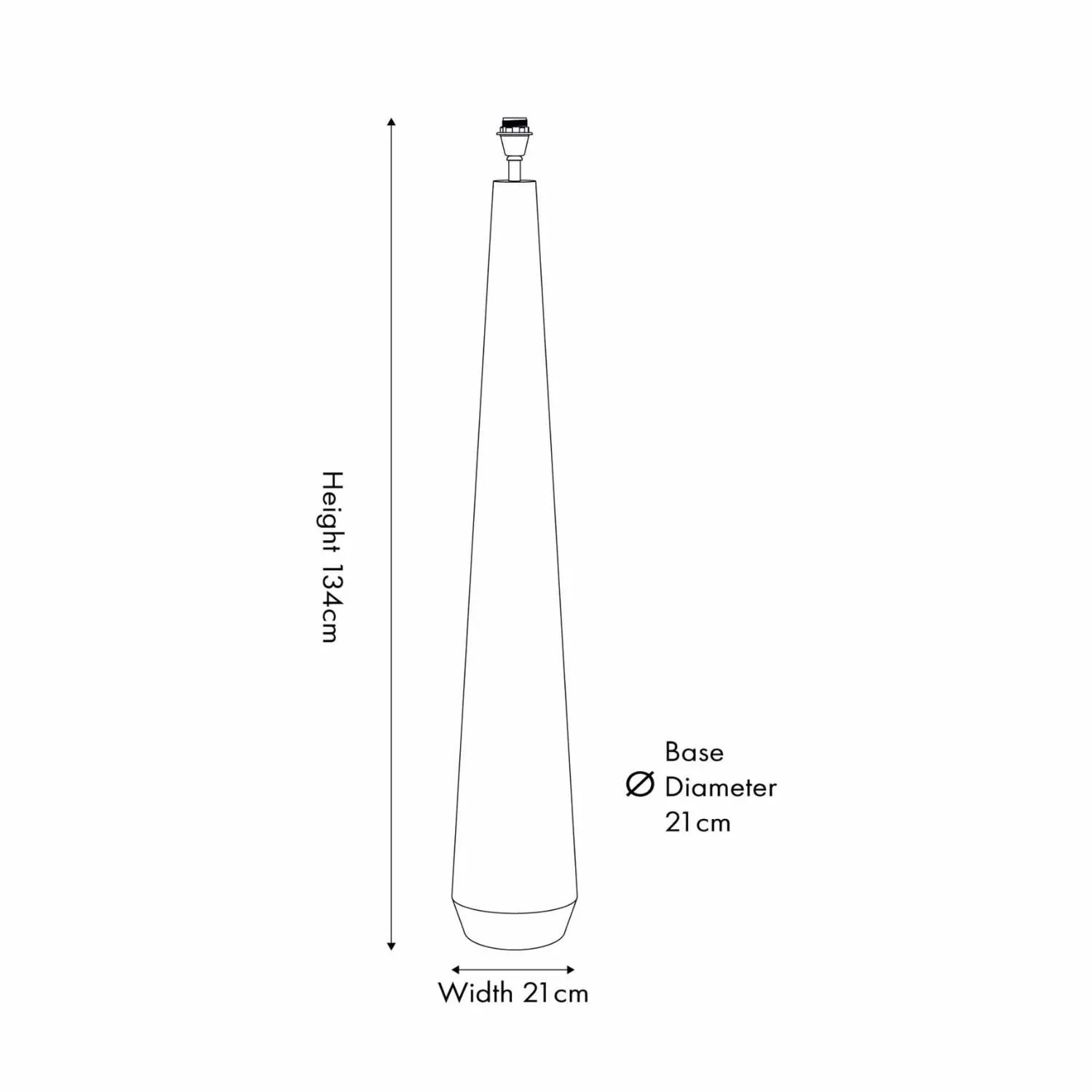 Brown & Green Aged Metal Floor Lamp with 50cm Natural Linen Tapered Shade Base Dimensions 162x50x50cm | Click Style