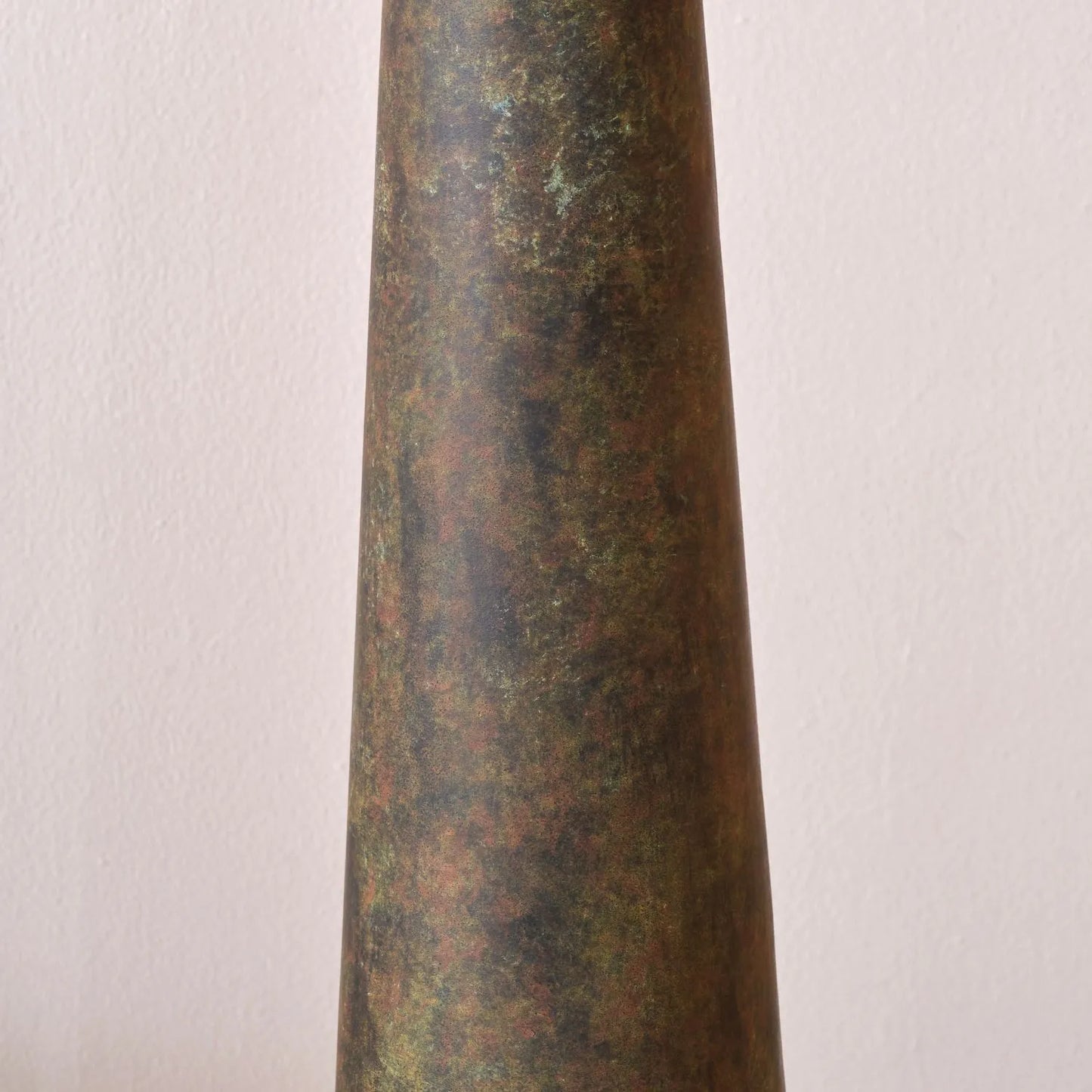 Brown & Green Aged Metal Floor Lamp with 50cm Pistachio Green Linen Tapered Shade 158x50x50cm | Click Style