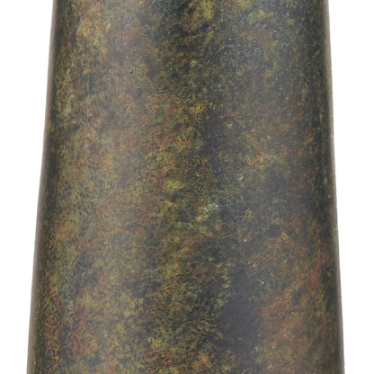 Brown & Green Aged Metal Floor Lamp with 50cm Pistachio Green Linen Tapered Shade 158x50x50cm | Click Style