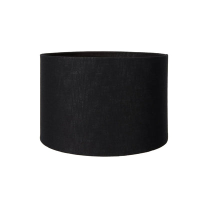 Brown & Green Aged Metal Tapered Table Lamp with 40cm Black Self-Lined Linen Drum Shade – Sculptural Bedside & Side Table Light 76x40x40cm | Click Style