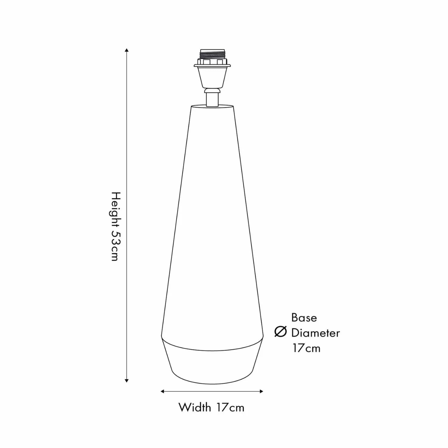 Brown & Green Aged Metal Tapered Table Lamp with 40cm Natural Linen Tapered Shade – Sculptural Bedside & Side Table Light Base Dimensions 73x40x40cm | Click Style