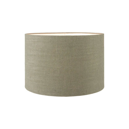 Brown & Green Aged Metal Tapered Table Lamp with 40cm Pistachio Green Linen Drum Shade – Sculptural Bedside & Side Table Light 76x40x40cm | Click Style