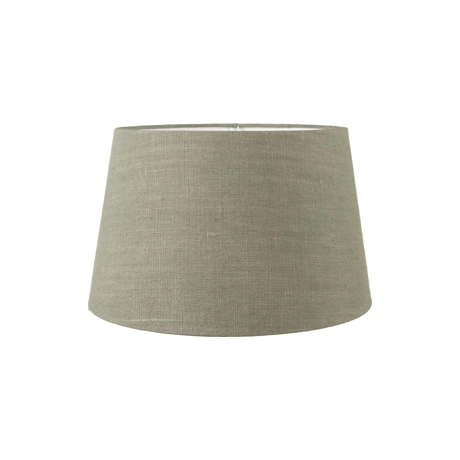 Brown & Green Aged Metal Tapered Table Lamp with 40cm Pistachio Green Linen Tapered Shade – Sculptural Bedside & Side Table Light 73x40x40cm | Click Style