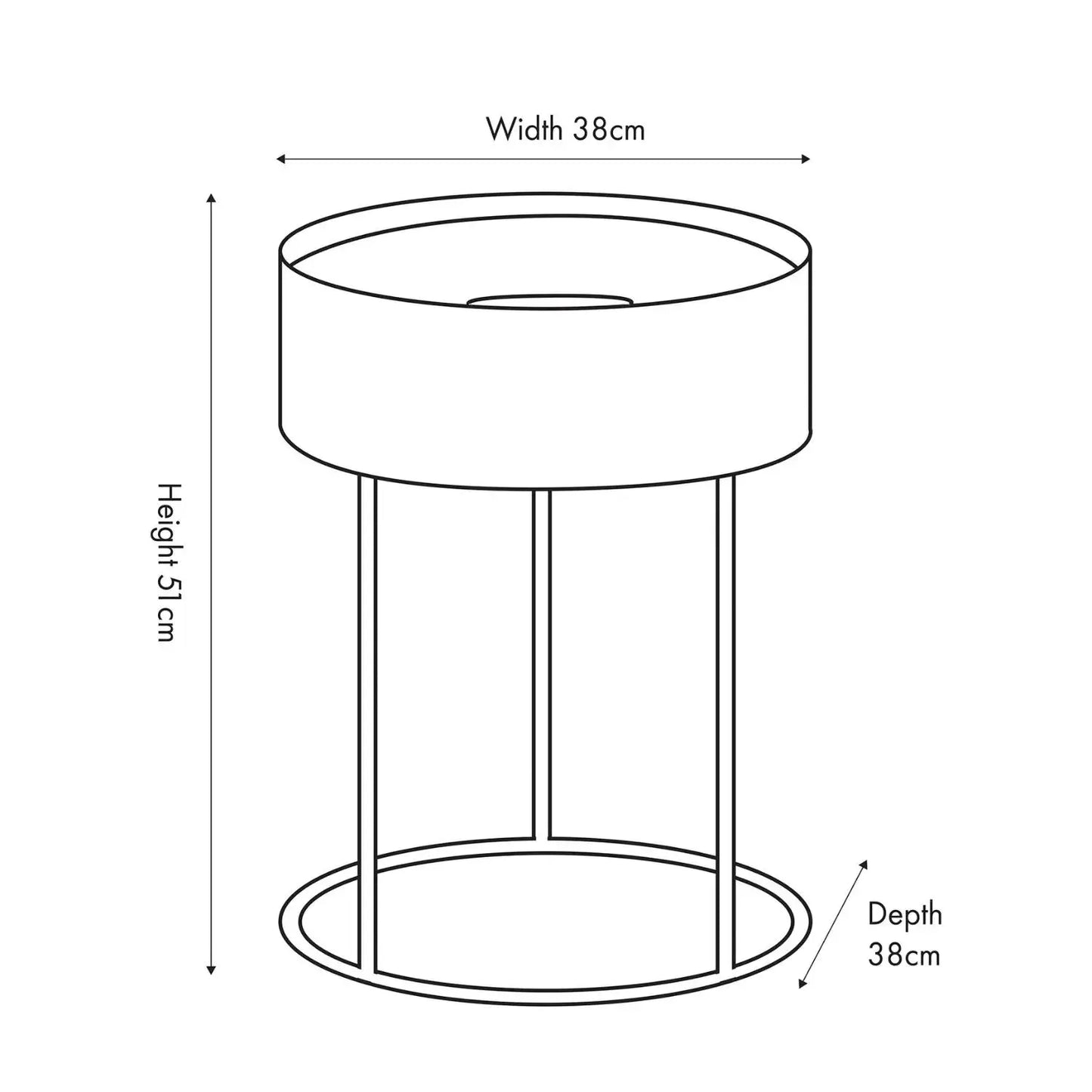 Burnt Orange Metal & Wood Side Table with Storage & Removable Lid – Round Bedside or End Table Dimensions 51.5x38cm - Click Style