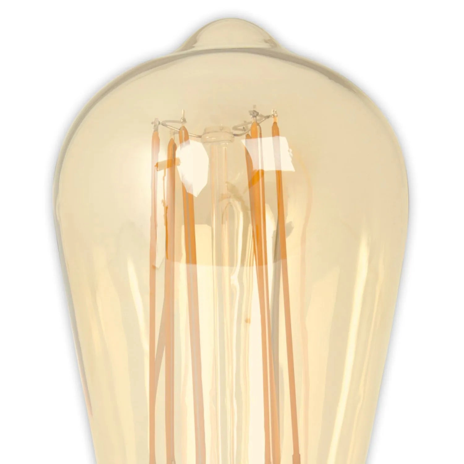 Calex E27 LED Dimmable Screw Filament Bulb – Antique Gold Glass Edison Light with 4W 320 Lumens 2100K 14x6x6cm - Click Style