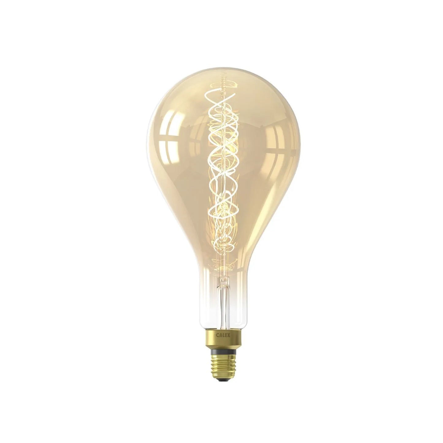 Calex XXL E27 LED Dimmable Screw Filament Bulb – Giant Gold Glass Organic Teardrop Light 4W 200 Lumens 2100K 33x16x16cm - Click Style