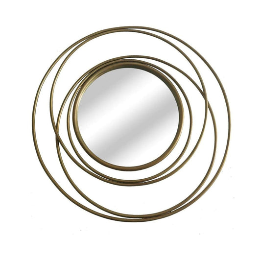 Circular Gold Mirror, Contemporary Design