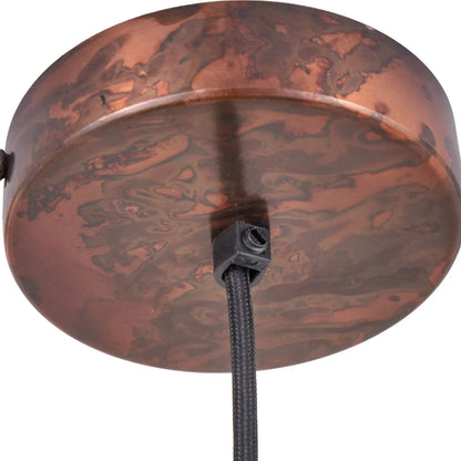 Copper Effect Adjustable Pendant Ceiling Light with Metal Dome Shade – Industrial Modern Suspension Lamp H126x15x15cm | Click Style