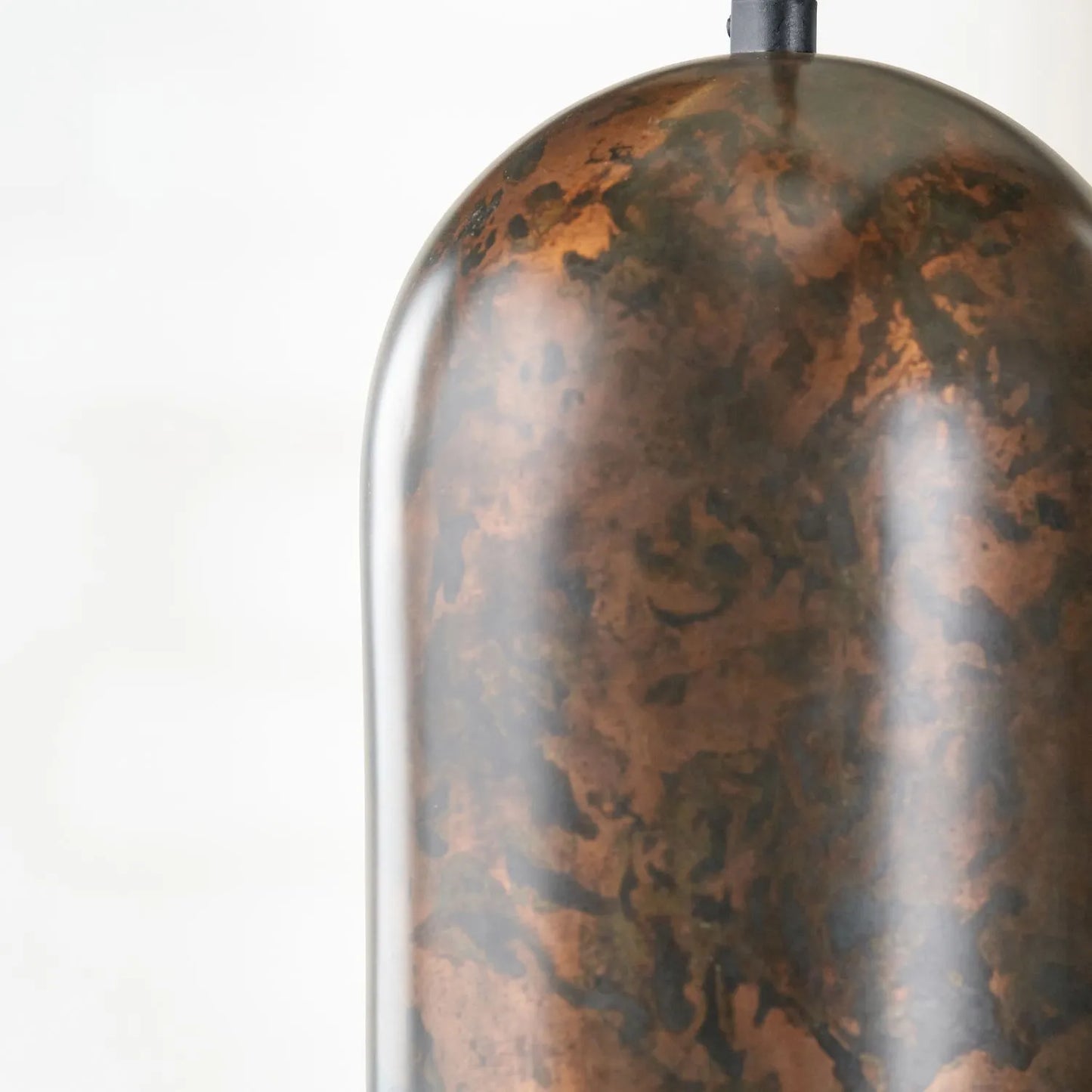 Copper Effect Adjustable Pendant Ceiling Light with Metal Dome Shade – Industrial Modern Suspension Lamp H126x15x15cm | Click Style