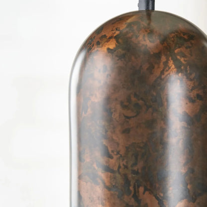 Copper Effect Adjustable Pendant Ceiling Light with Metal Dome Shade – Industrial Modern Suspension Lamp H126x15x15cm | Click Style