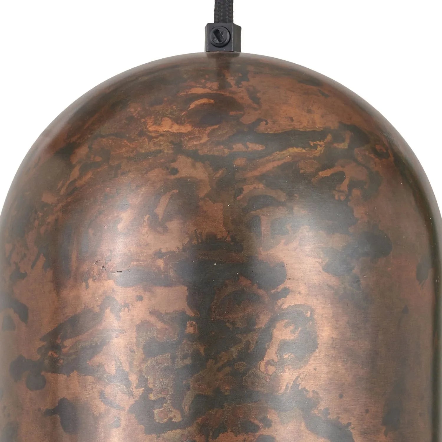 Copper Effect Adjustable Pendant Ceiling Light with Metal Dome Shade – Industrial Modern Suspension Lamp H126x15x15cm | Click Style