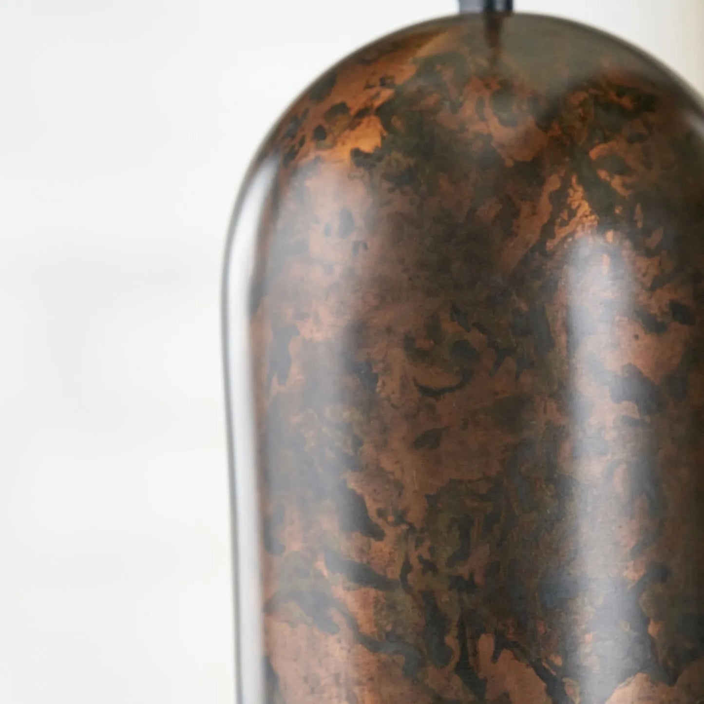 Copper Effect Adjustable Pendant Ceiling Light with Metal Dome Shade – Industrial Modern Suspension Lamp H126x15x15cm | Click Style