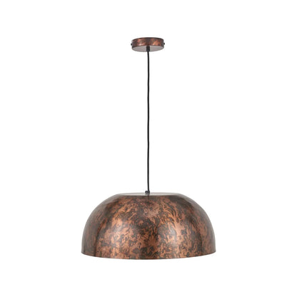 Copper Effect Adjustable Pendant Ceiling Light with Wide Metal Dome Shade – Industrial Modern Suspension Lamp H130x47x47cm | Click Style