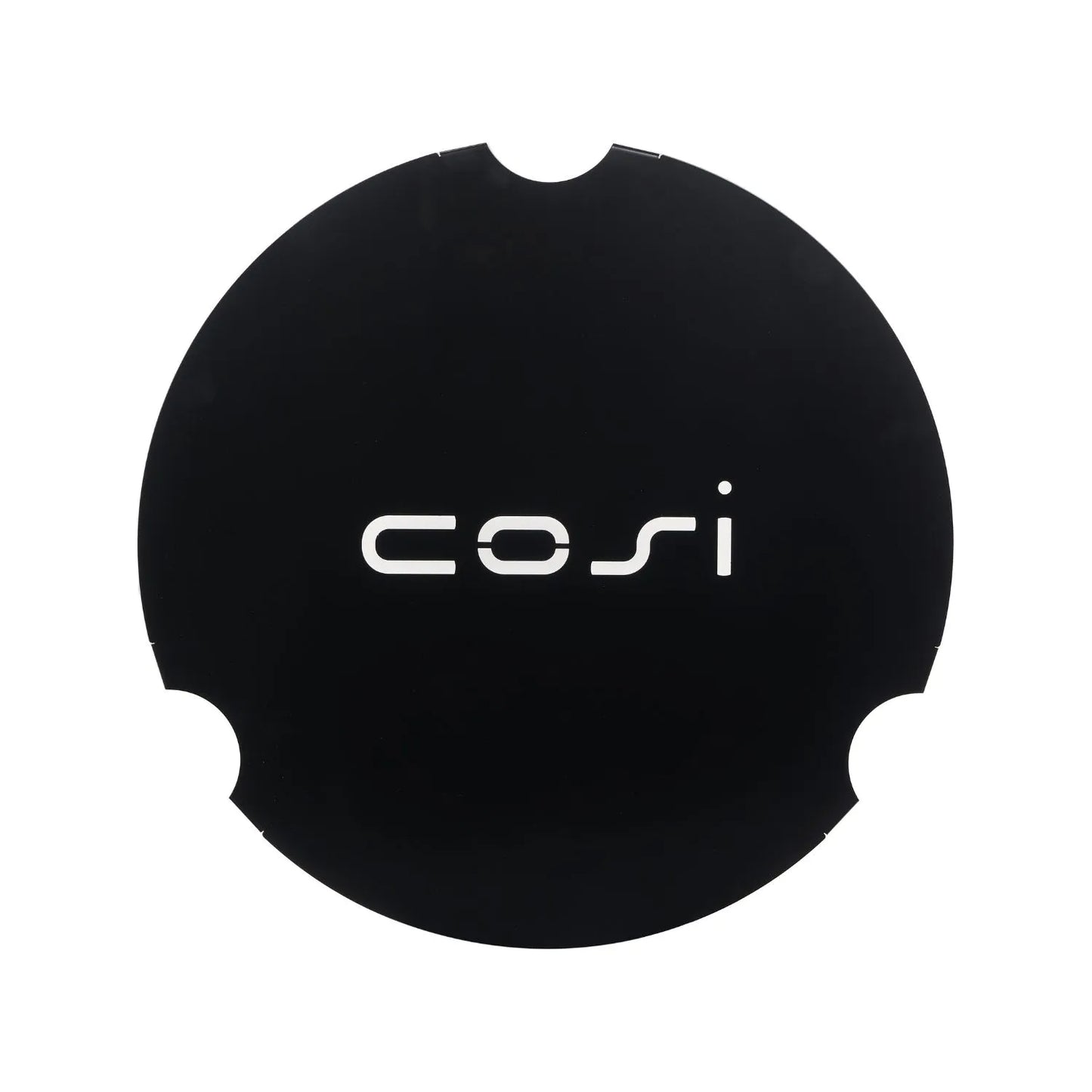 Cosi Round Metal Cover Plate – Large Black Burner Protector for Fire Pits Compatible with Cosiglass Round Wind Guard 52x52cm - Click Style