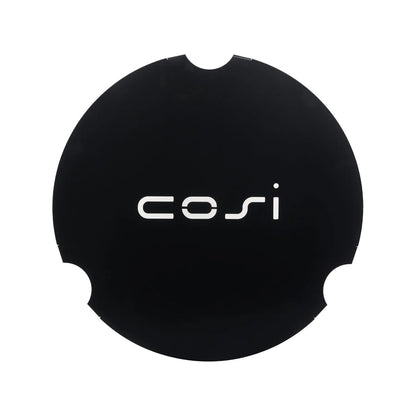 Cosi Round Metal Cover Plate – Large Black Burner Protector for Fire Pits Compatible with Cosiglass Round Wind Guard 52x52cm - Click Style