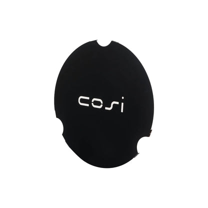 Cosi Round Metal Cover Plate – Large Black Burner Protector for Fire Pits Compatible with Cosiglass Round Wind Guard 52x52cm - Click Style