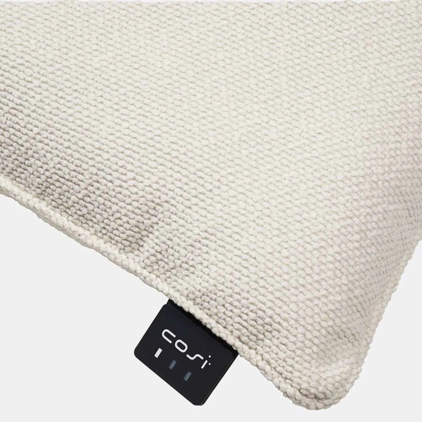 Cosipillow Cream Boucle Heated Indoor & Outdoor Rectangular Cushion Pillow with Infrared Heating & Rechargeable Battery 60x40x17cm - Click Style