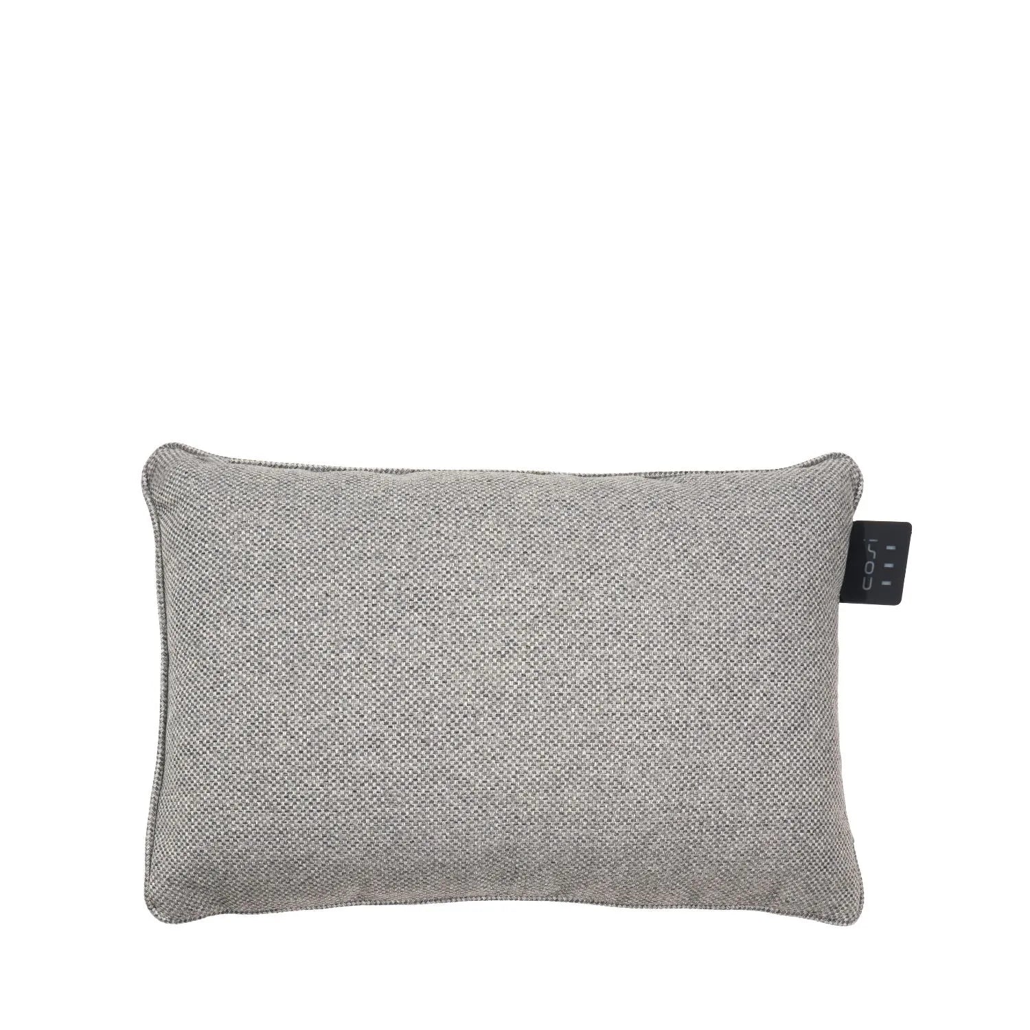 Cosipillow Grey Heated Indoor & Outdoor Rectangular Cushion Pillow with Infrared Heating & Rechargeable Battery 60x40x17cm - Click Style