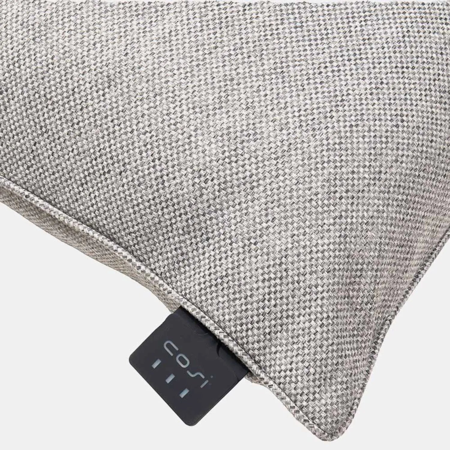 Cosipillow Grey Heated Indoor & Outdoor Rectangular Cushion Pillow with Infrared Heating & Rechargeable Battery 60x40x17cm - Click Style