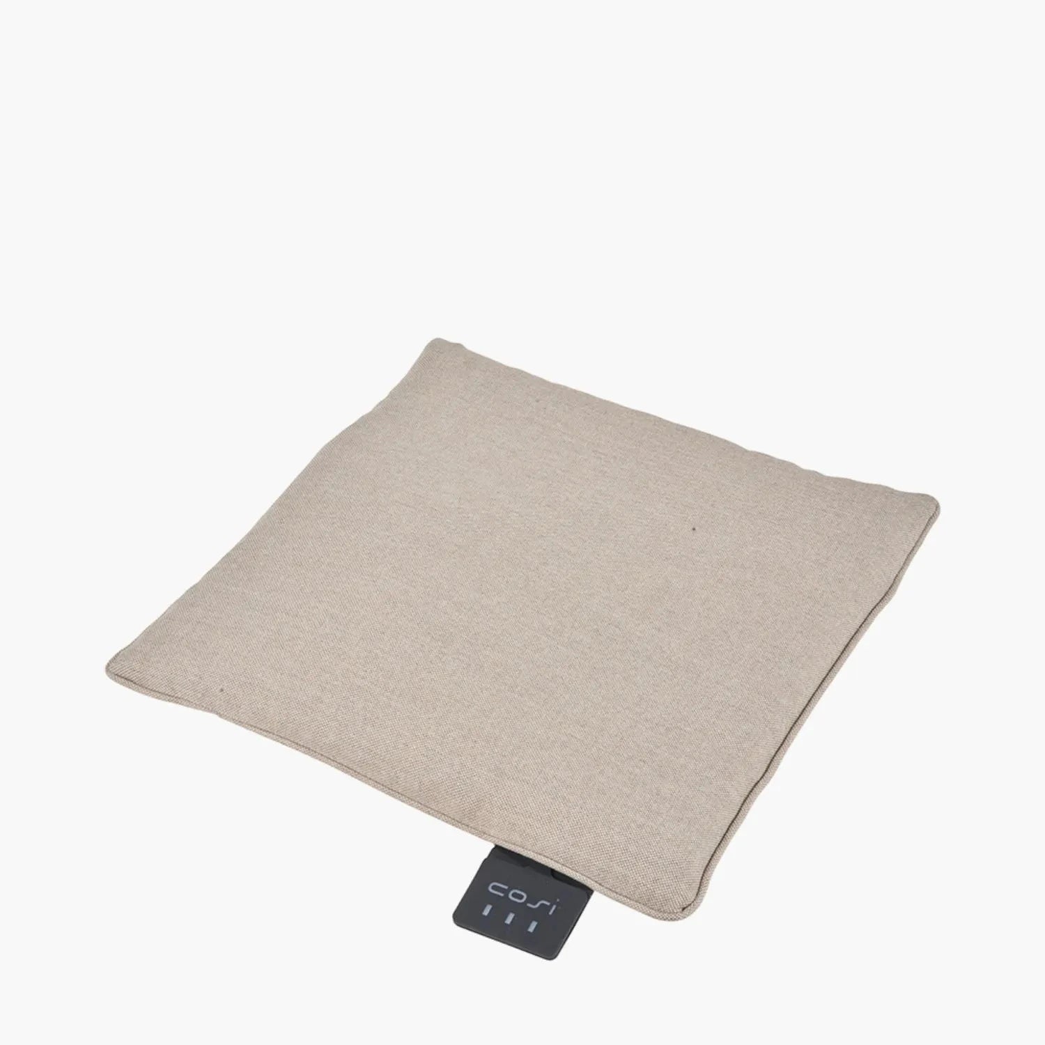 Cosipillow Neutral Beige Heated Indoor & Outdoor Square Seat Cushion Pillow with Infrared Heating & Rechargeable Battery 40x40x3cm - Click Style