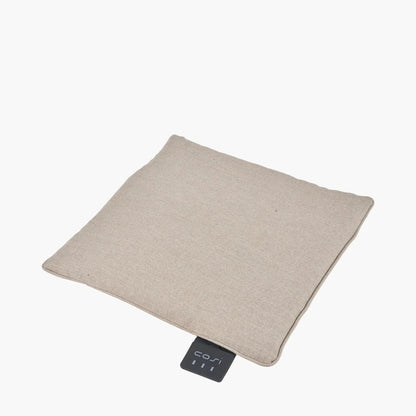 Cosipillow Neutral Beige Heated Indoor & Outdoor Square Seat Cushion Pillow with Infrared Heating & Rechargeable Battery 40x40x3cm - Click Style