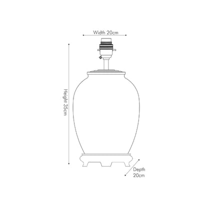 Jenny Worrall Crimson Plum & White Hellebore & Foliage Cream Champagne & Gold Glass Table Lamp Base with Bulbous Shape & Antique Brass Feet – Handcrafted Luxury Floral Lighting Dimensions 35x20x20cm | Click Style