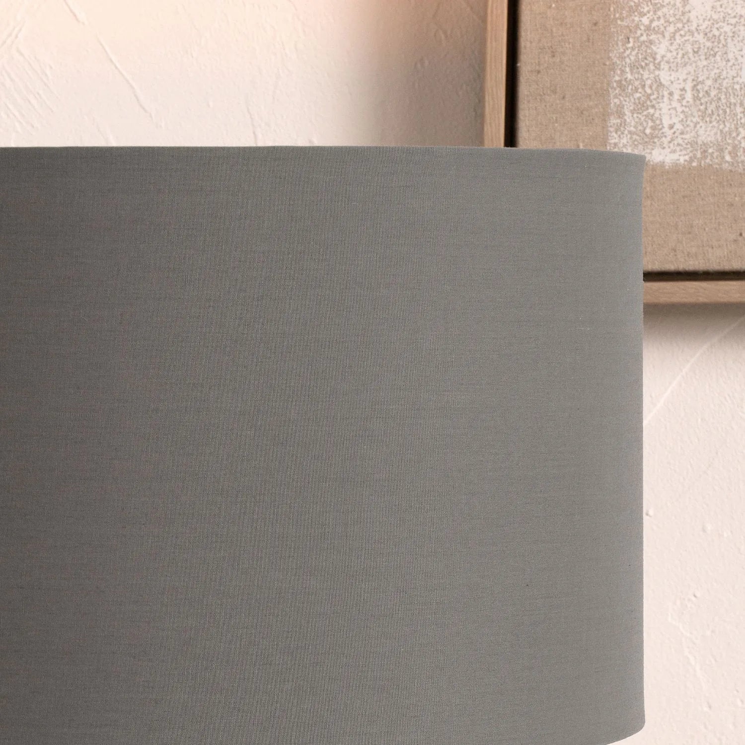 Jenny Worrall Fuchsia Pink Rhododendron & Foliage Warm Champagne & Gold Glass Table Lamp with Steel Grey Cotton Drum Shade & Antique Brass Feet – Handcrafted Luxury Floral Lighting 59x45x45cm | Click Style