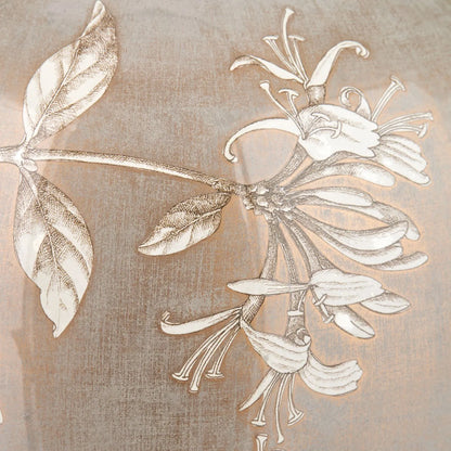 Jenny Worrall Honeysuckle Berries & Foliage Cream & Beige Taupe Glass Table Lamp Base | Handcrafted Floral Lighting with Antique Brass Base – Click Style