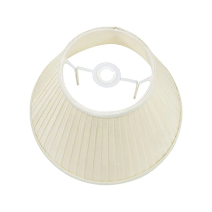 Jenny Worrall Honeysuckle & Foliage Cream Champagne Gold Glass Table Lamp with Almond Cream Silk Knife Pleat Tapered Shade | Click Style