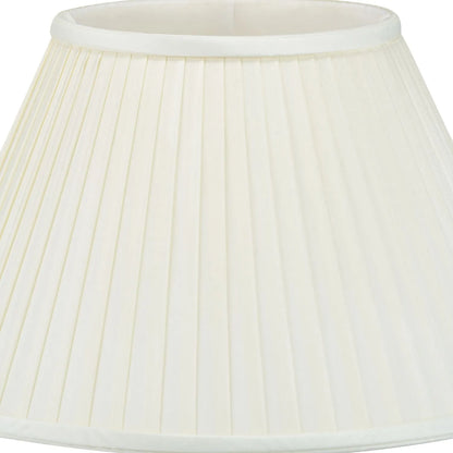 Jenny Worrall Honeysuckle & Foliage Cream Champagne Gold Glass Table Lamp with Almond Cream Silk Knife Pleat Tapered Shade | Click Style