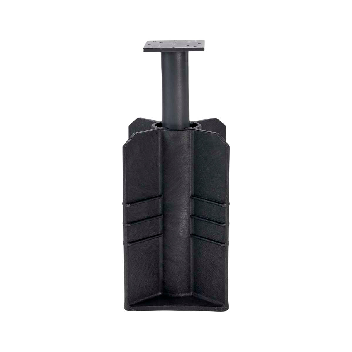 In Ground Cantilever Parasol Base – Square Flush-Fit Garden Parasol Base in Black Recycled Plastic & Steel for 3x3m Cantilever Parasols 50x29x29cm | Click Style