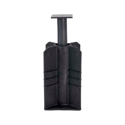 In Ground Cantilever Parasol Base – Square Flush-Fit Garden Parasol Base in Black Recycled Plastic & Steel for 3x3m Cantilever Parasols 50x29x29cm | Click Style