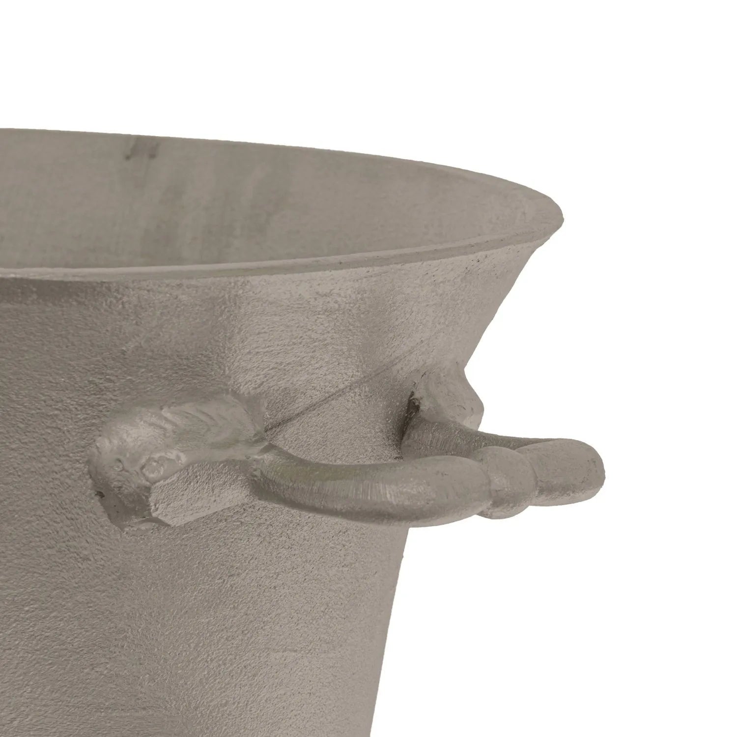 Large Antique Pewter Silver Champagne Cooler with Side Handles – Matt Metal Champagne & Wine Cooler Bucket for Ice, Prosecco, Beer & Party Drinks, Vintage Oval Drinks Tub Centrepiece for Dining Table, Home Bar, Dining Room, Kitchen or Drinks Trolley 23x48x35cm | Click Style