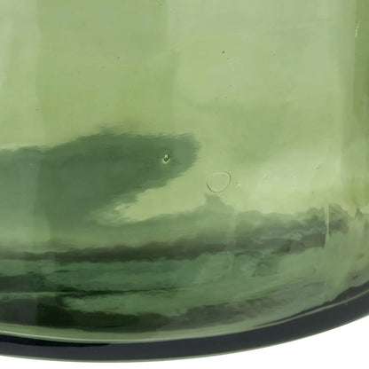 Large Forest Green Recycled Glass Bottle Vase with Narrow Neck – Wide Decorative Floor Vase 45x35x35cm – Close-Up of Thick Green Glass Base Bubbles & Natural Irregularities | Click Style