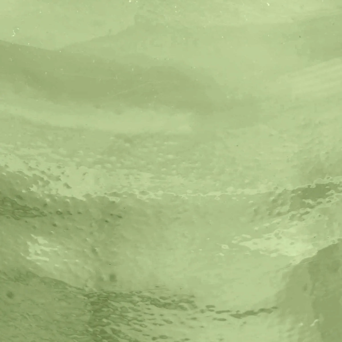 Large Forest Green Recycled Glass Bottle Vase with Narrow Neck – Wide Decorative Floor Vase 45x35x35cm – Close-Up Showing Natural Recycled Glass Ripples & Texture | Click Style