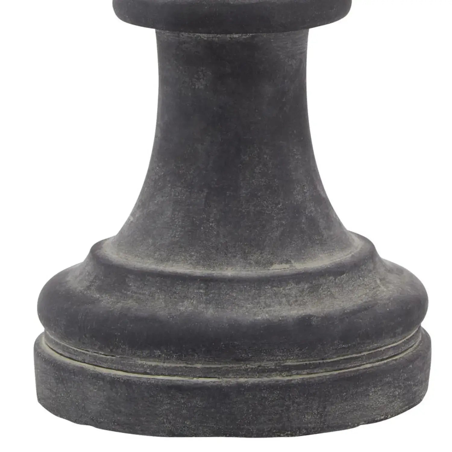 Large Grey Ceramic King Chess Piece Ornament – Weathered Stone-Effect Decorative Home Accent 28x16cm - Click Style