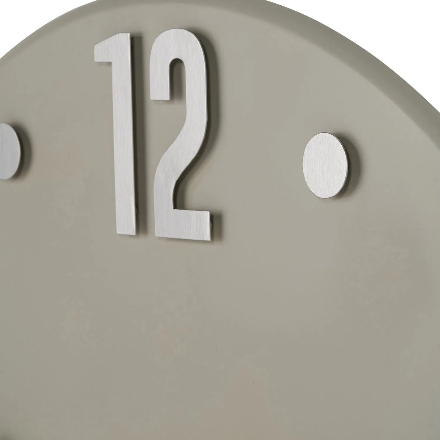 Large Grey Round Retro Metal Wall Clock with Silver Hands & Arabic Numerals 80x4cm - Click Style