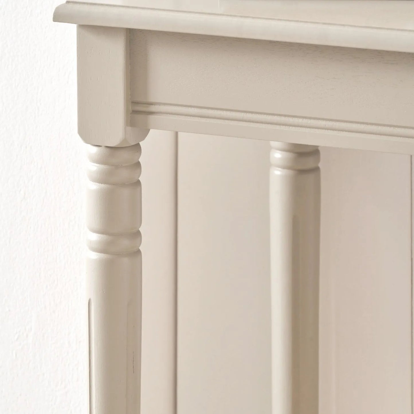 Large Light Beige Wooden Console Table with Shelf – Long 160cm Pine Hallway Console Table with Turned Legs & Lower Storage 80x160x40cm | Click Style